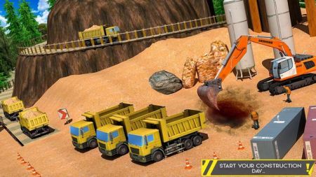 沙土挖掘机起重机运输车(Sand Excavator Offroad Crane Transporter)