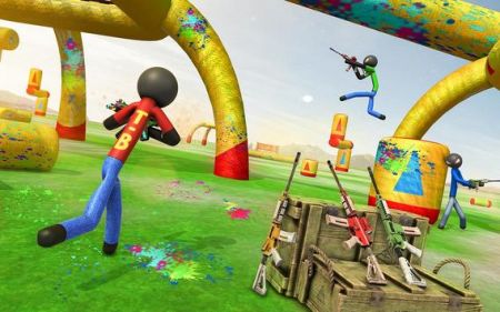 火柴人彩弹射击(Stickman Paintball Shooting)