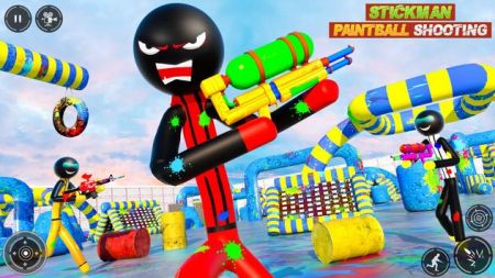 火柴人彩弹射击(Stickman Paintball Shooting)
