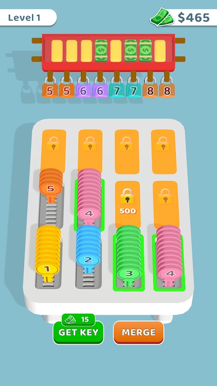 彩色钥匙排序(Key Sort)