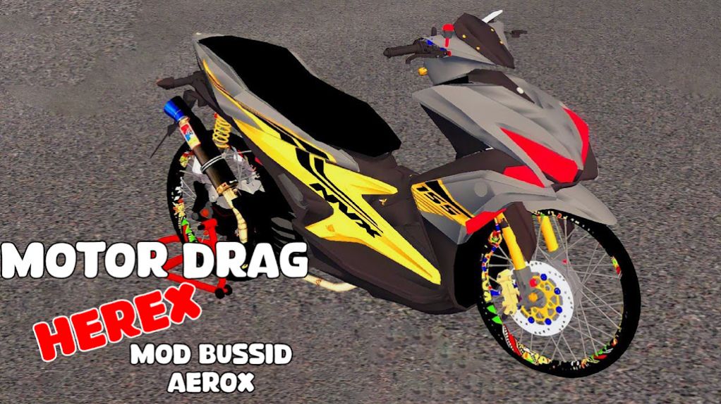 电机行驶的摩托车(Mod Motor Drag Herex Bussid)