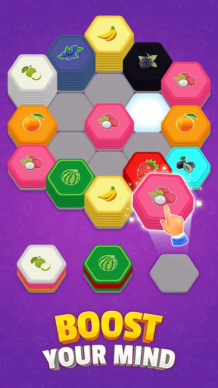 水果六边形分类(Fruits Hexa:Sorting puzzle)