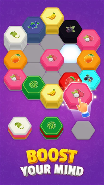 排序谜题(Fruits Hexa Sorting puzzle)