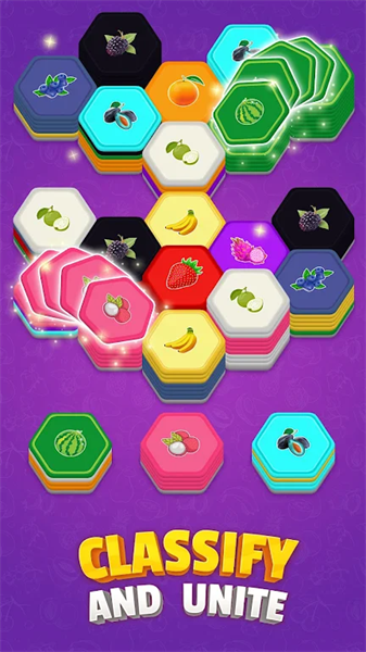 排序谜题(Fruits Hexa Sorting puzzle)